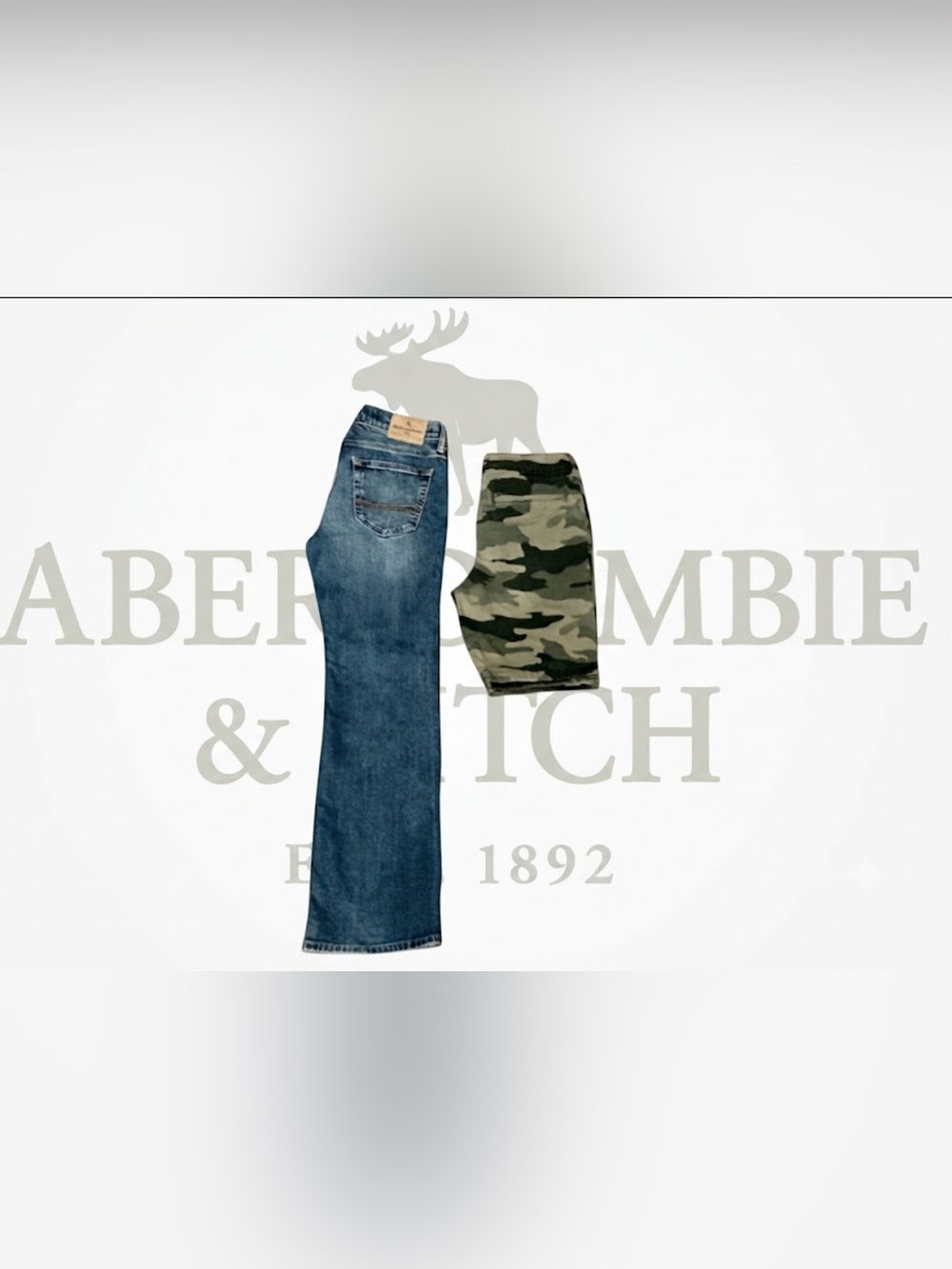 Authentic Abercrombie & Fitch kids boys bootcut designer jeans & shorts sz 11/12